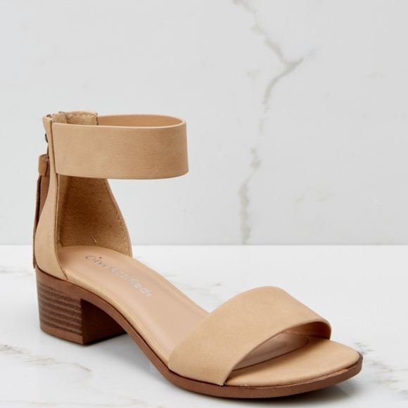 Red Dress Boutique Shoes - Red Dress Boutique 8.5 Nude Ankle Strap Mini Heel